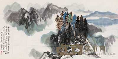 何海霞 1986年作 蜀山图 镜心 67×135cm